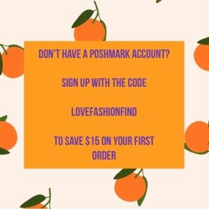 New To Poshmark?! Sign-Up Using My Code LOVEFASHIONFIND & Get $15 Off Your Order